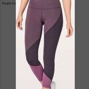 Purple lululemon color block wunder unders